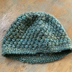 Green & blue knit cap